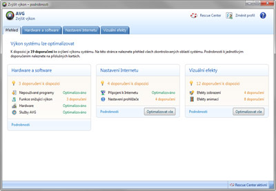 Zvýšení výkonu s AVG PC TuneUp