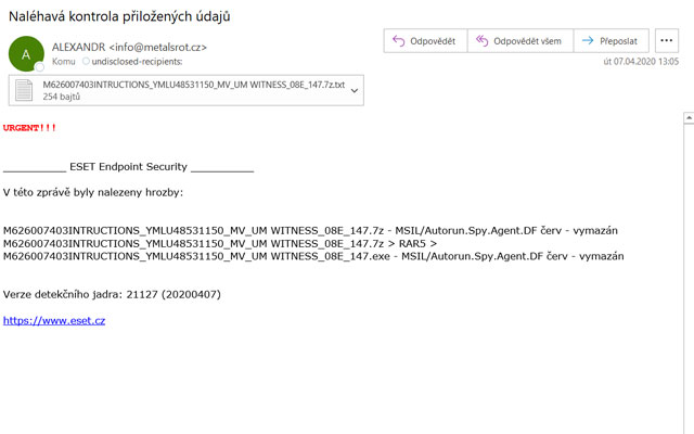 Otevírejte jen e-maily od těch, které znáte!