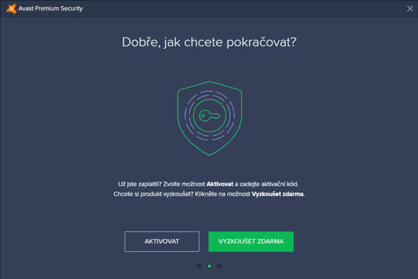 Po skončení instalace klikněte na Aktivovat