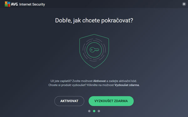 Aktivace nainstalovaného programu