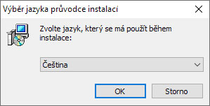 Vyberte jazyk, ve kterém proběhne instalace