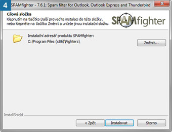Instalace SPAMfighter Pro - krok 4