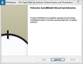 Instalace SPAMfighter Pro - krok 6